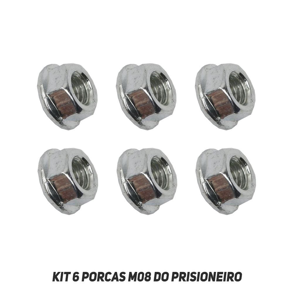 Kit 6 Porcas M08 Prisioneiro Motosserras 45cc 52cc - Sanre