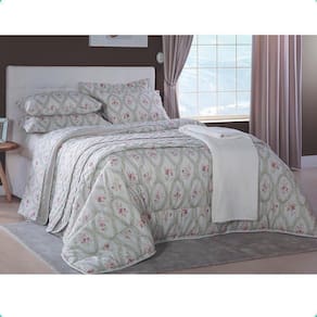 Jogo De Cama Casal 220x250cm Camafeu 140 Fios Realce Premium