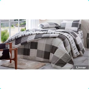 Jogo De Cama Casal Duplo 4 Pçs Linnar 250x220cm 140 Fios Realce Premium