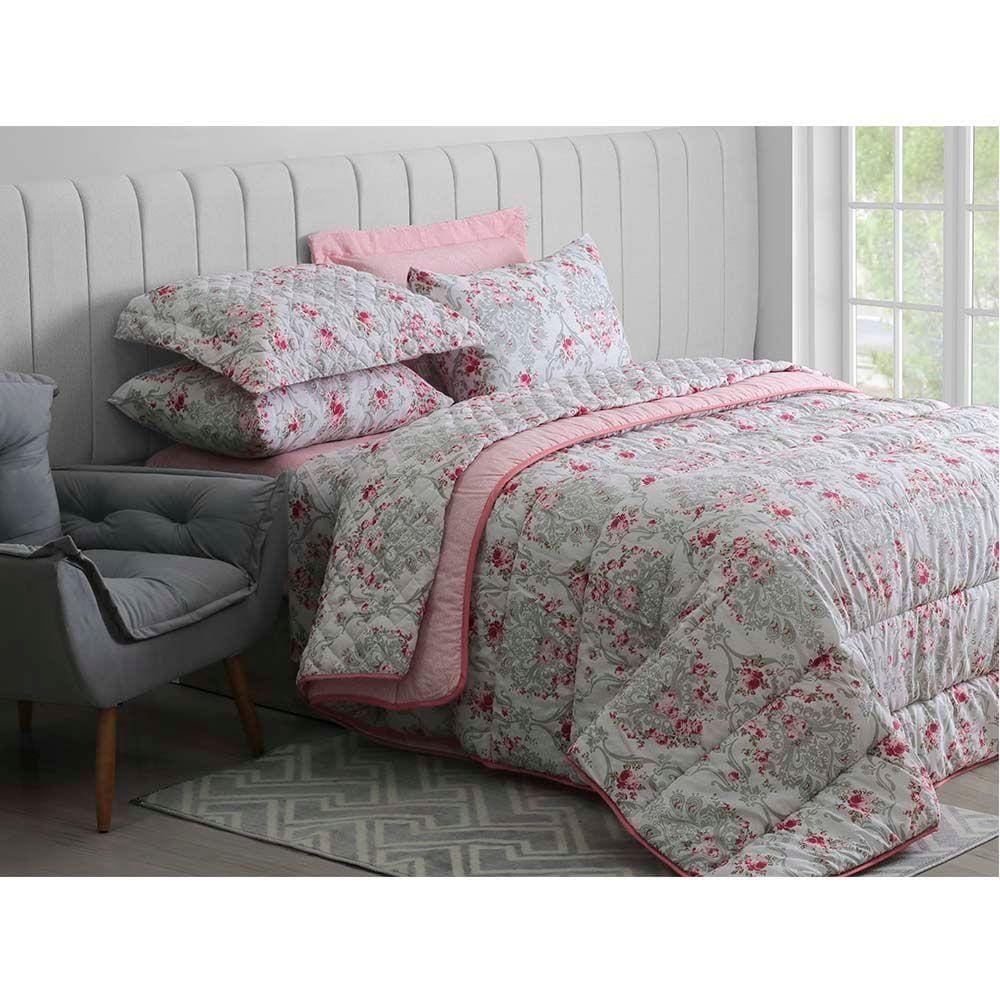 Jogo De Cama Duplo Queen 140 F Tamara Realce Premium Sultan