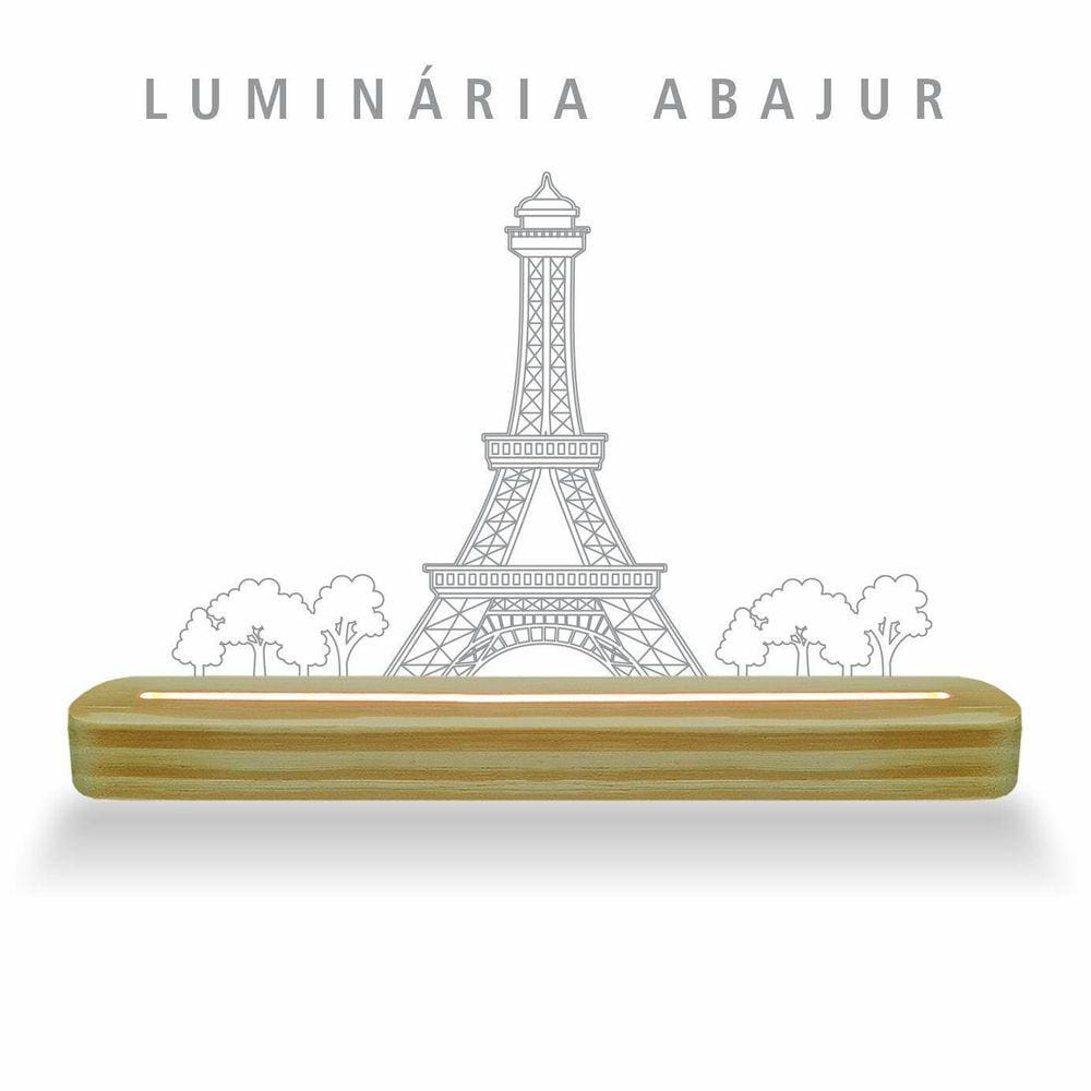 Luminária De Mesa Abajur Rgb Colorida - Torre Paris
