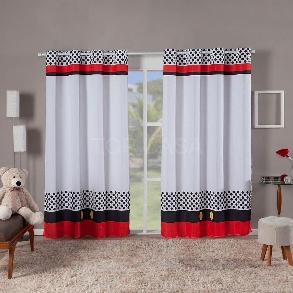 Cortina Para Quarto Infantil 3.00 X 2,20 Estampada