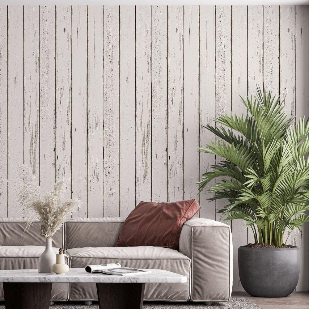 Kit 2 Rolos Papel De Parede Adesivo Madeira Rústica 3,0M