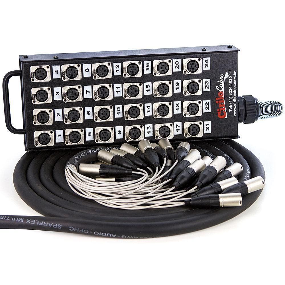 Medusa 24 Vias Montada Conectores Amphenol - 15 Mt