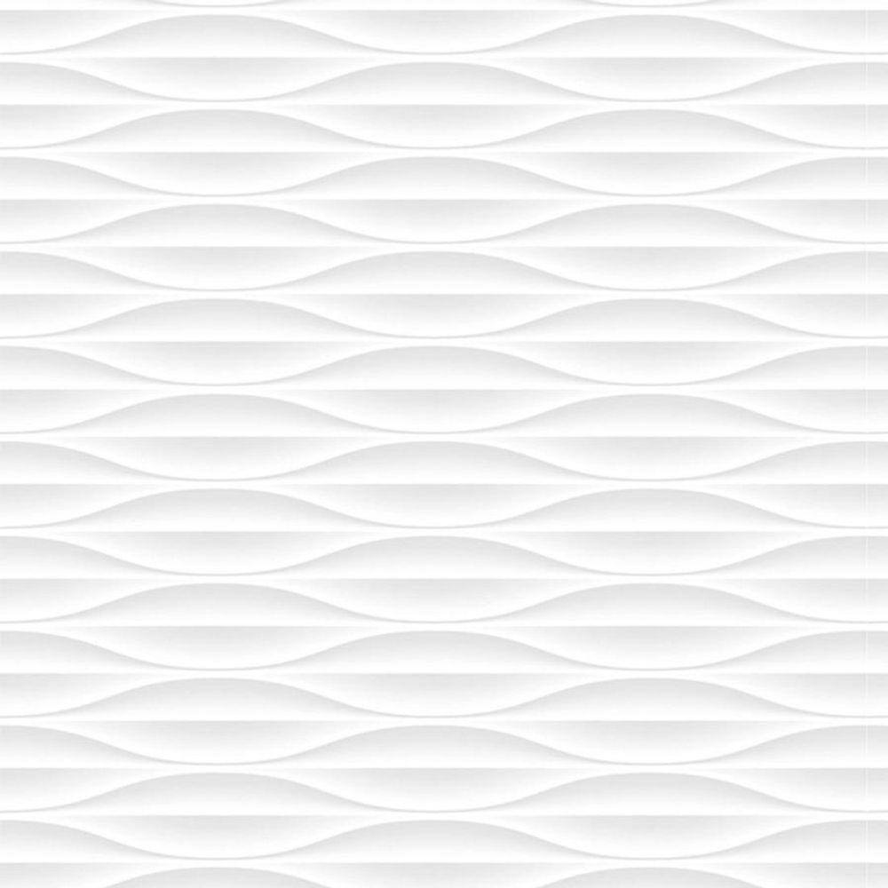 Kit 9 Rolos Papel De Parede Adesivo Ondulado Branco 3,0M