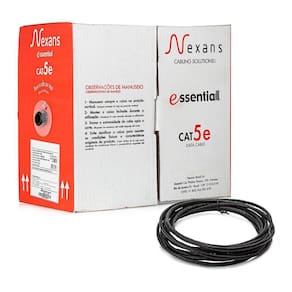 Cabo De Rede Nexans Cat5E Preto - 50 Metros