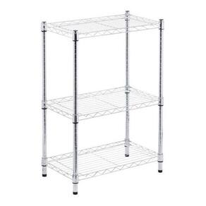 Estante 3 Prateleiras Multiuso Metal Cromada - Cromada