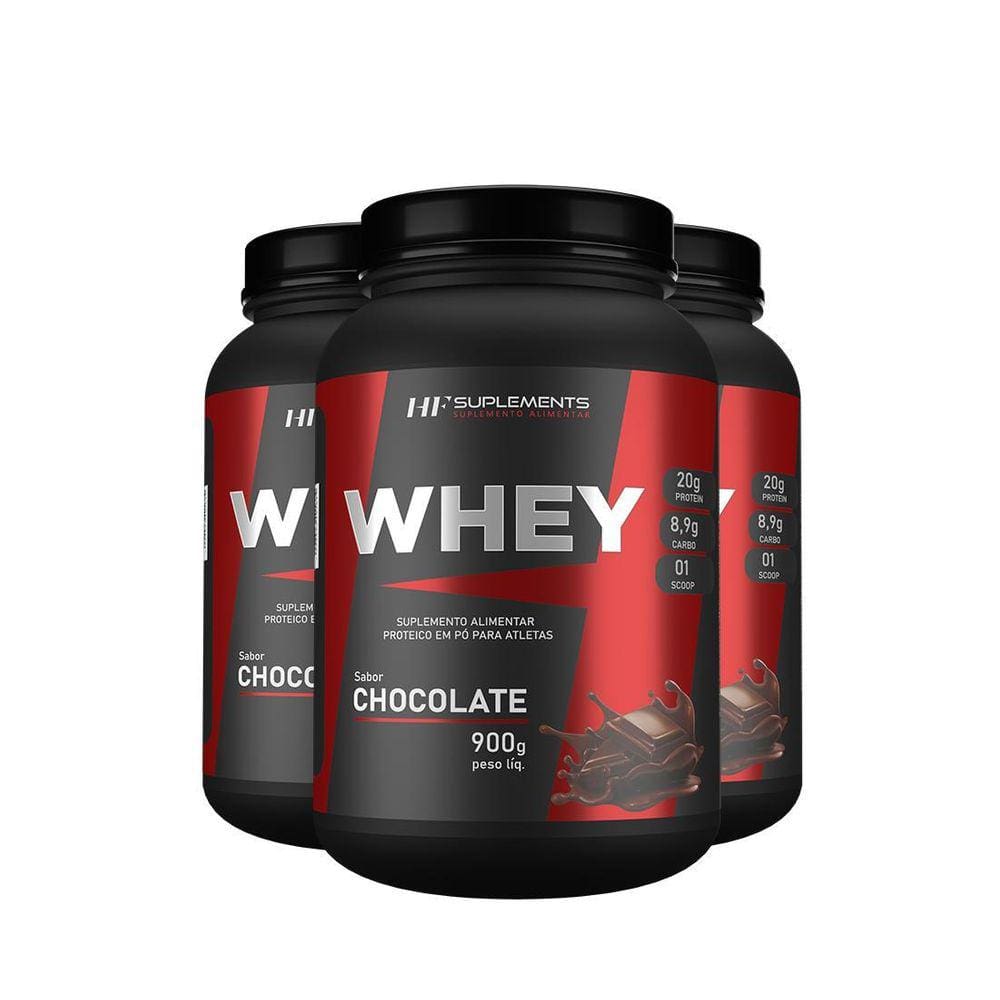 3X Whey Protein De Chocolate 900G Hf Suplements