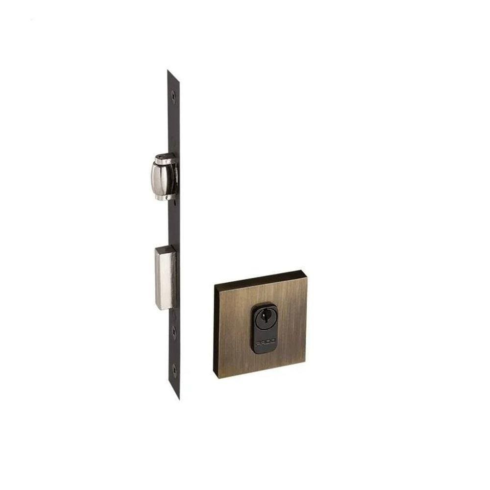 Fechadura Rolete Porta Pivotante Pado Antique Ouro Velho 464