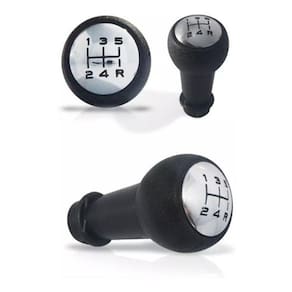 Manopla Bola Cambio + Coifa Cambio Peugeot 206/206 Sw Prata