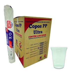 Copo 180Ml Descartavel Pp Reforçado Caixa Com 2500 Copos
