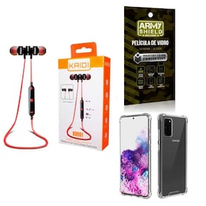 Capa Samsung S20 Plus + Fone Esportivo E Película De Vidro
