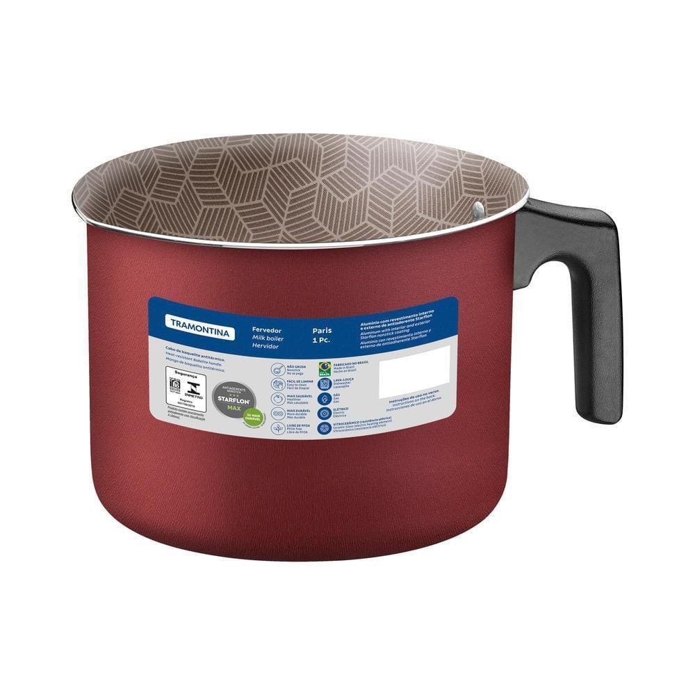 Leiteira Tramontina Antiaderente 2,7L 16Cm Paris Vermelho