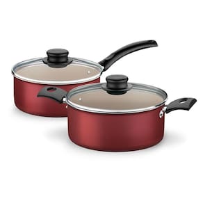 Jogo De Panelas Tramontina Turim Vermelho 2 Peças 18 E 20Cm
