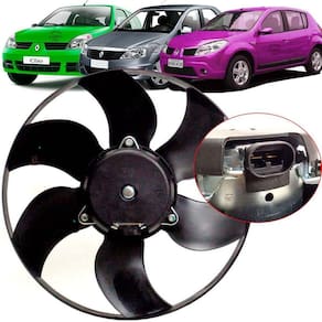 Eletroventilador Ventoinha Renault Clio Sandero Logan Com Ar