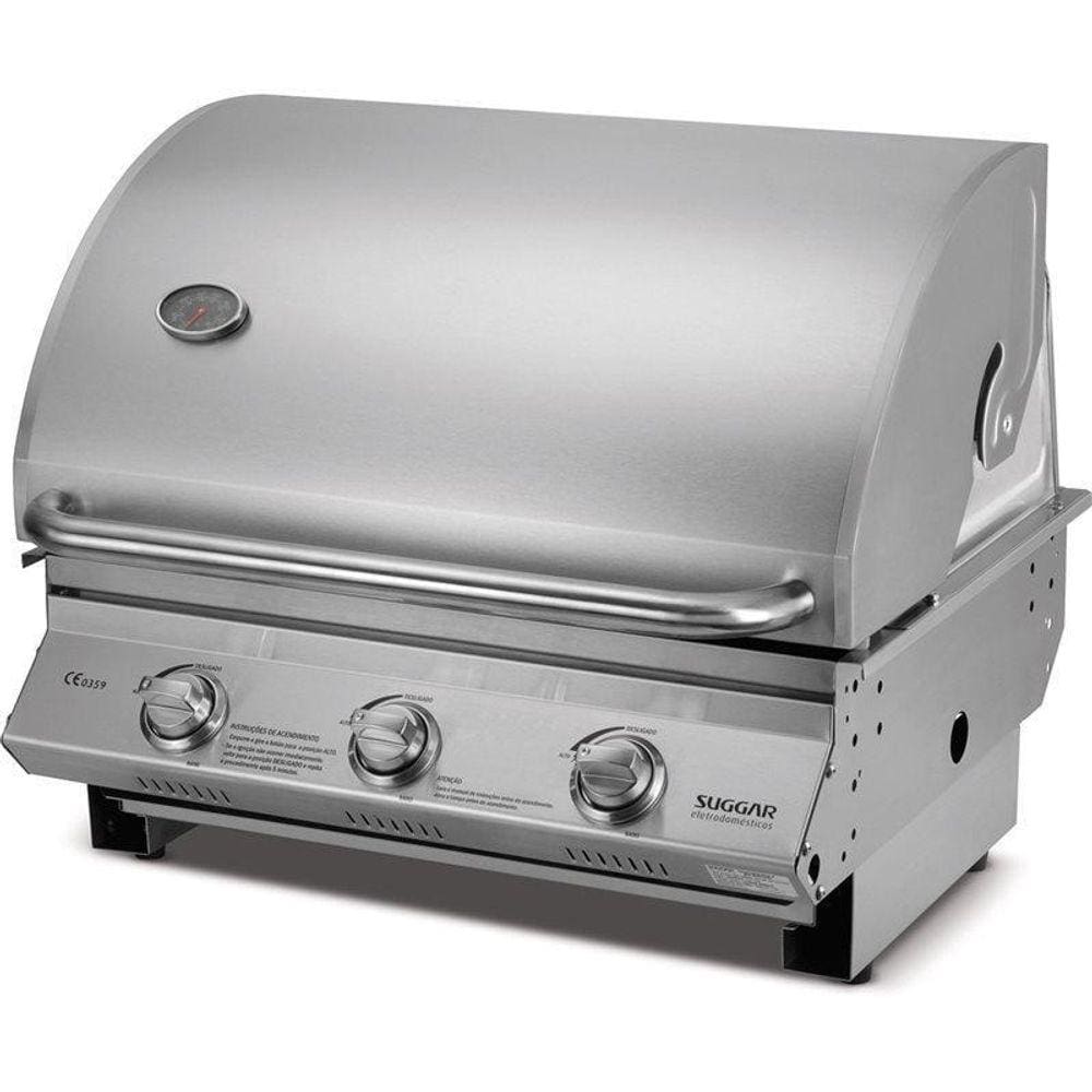 Churrasqueira Para Bancada Inox À Gás Suggar Ch3001Ix