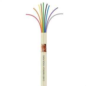 Cabo Manga 10X26 Awg - Com Blindagem Bege - 100 Metros