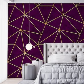 Kit 9 Rolos Papel De Parede Adesivo Zara Roxo Dark 3,0M