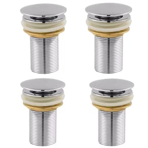 Kit 4 Válvula Click Lavatorio 1 1/4 Metal Inox Cuba Tanque