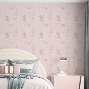 Kit 9 Rolos Papel De Parede Adesivo Borboletas Rosa 3,0M