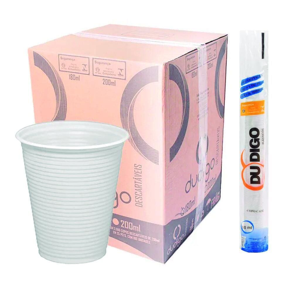 Copo Descartavel 180Ml Caixa Com 2500 Copos Dudigo