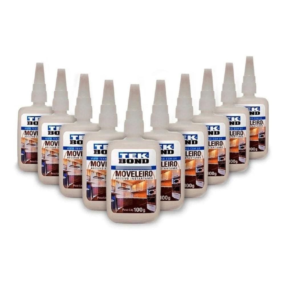 10 Un Cola Adesivo Instantânea Tekbond Moveleira 793 100Gr