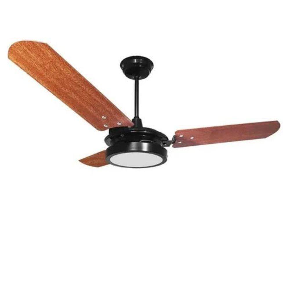 Ventilador De Teto Ventex Valen Led 18W Preto Mogno 127V
