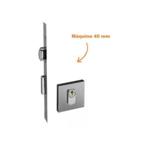 Fechadura Rolete Porta Pivotante Pado Escovada Cromo