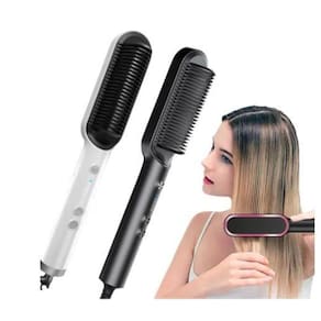 Pente Escova De Cabelo Modela Seca E Alisa 3 Em 1 Envio Já