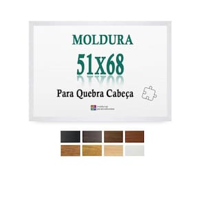 Moldura Branca 51X68 Para Quebra Cabeça Grow 1000 Peças Petg