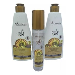 Kit Proteção Solar Dos Fios Sh +Masc + Spray Elixir Arvensis
