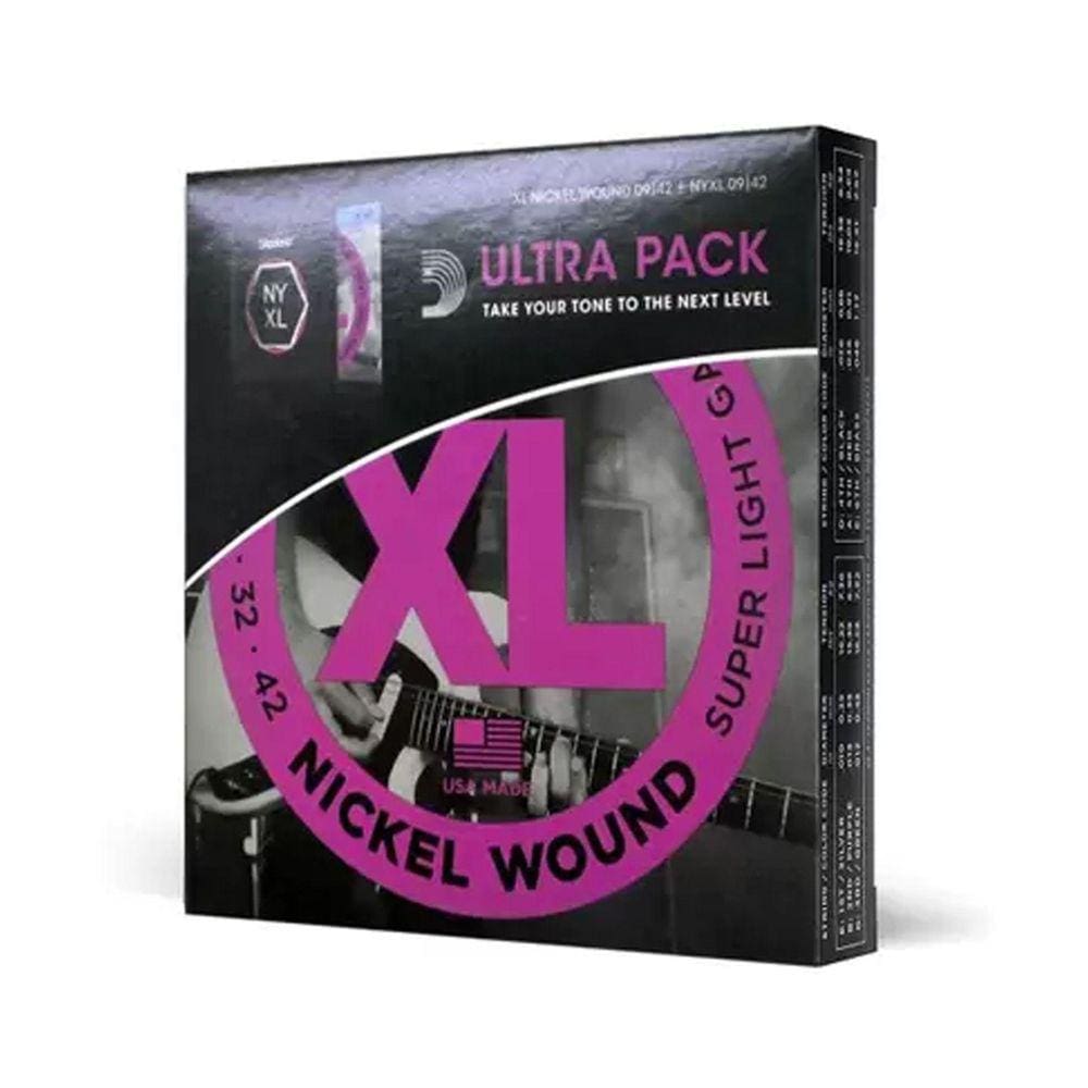 Kit 2 Jogo De Cordas D`Addario 009 Exl120 Nyxl0942 Pack