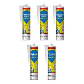 Kit 5 Cola Fixtudo Branco Quartzolit 400G Profissional