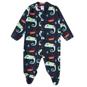 Pijama Macacão Bebê Soft Camaleões Marinho Tip Top