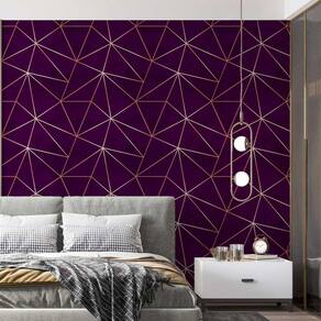 Kit 2 Rolos Papel De Parede Adesivo Zara Roxo Dark 3,0M