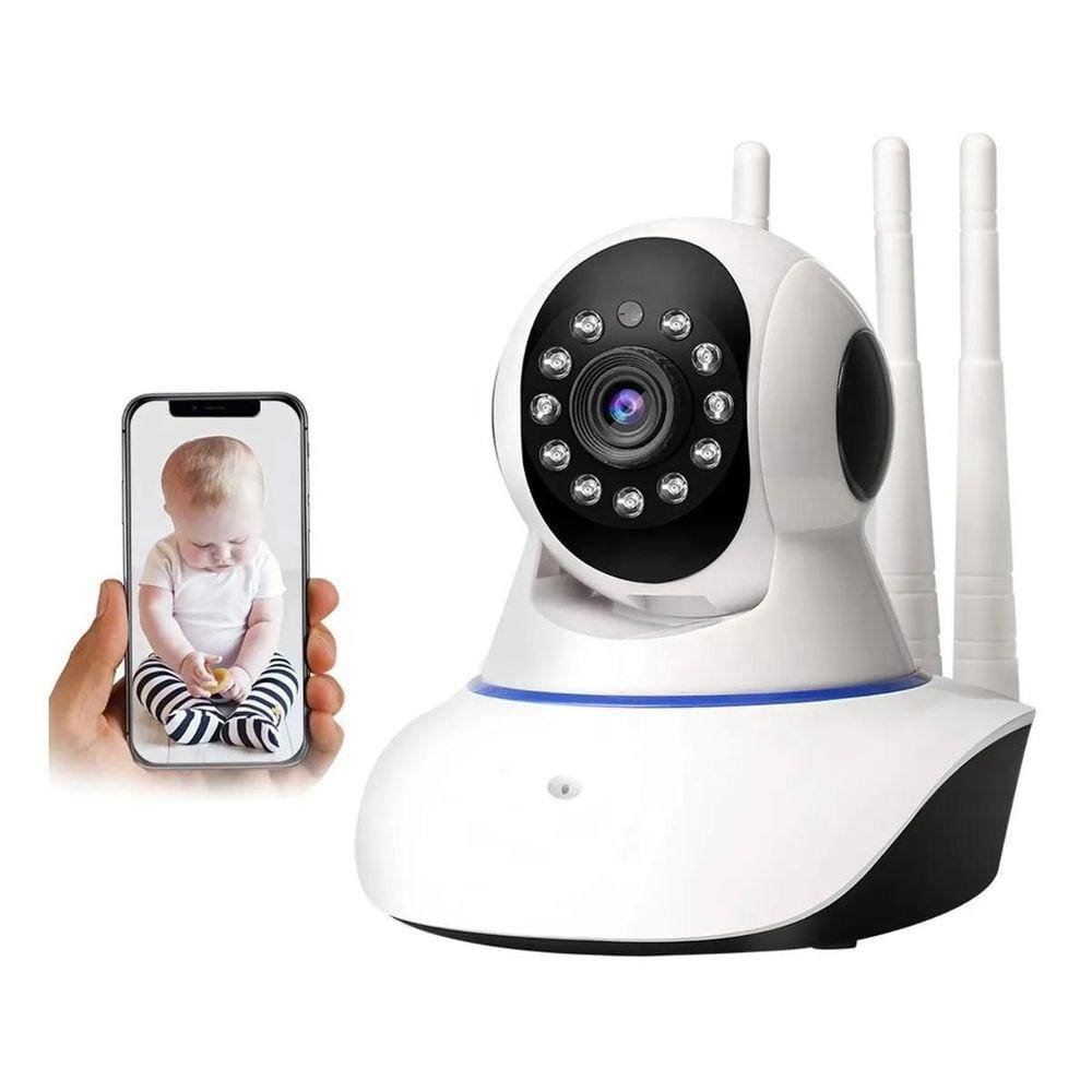 Câmera Ip 3 Antenas Wifi Wireless 3 Geração Visão Noturna