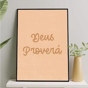 Quadro Deus Proverá 45X34Cm Preta