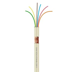 Cabo Manga 6X26 Awg - Com Blindagem Bege - 10 Metros