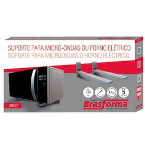 Suporte Para Microondas E Forno De Parede - Prata