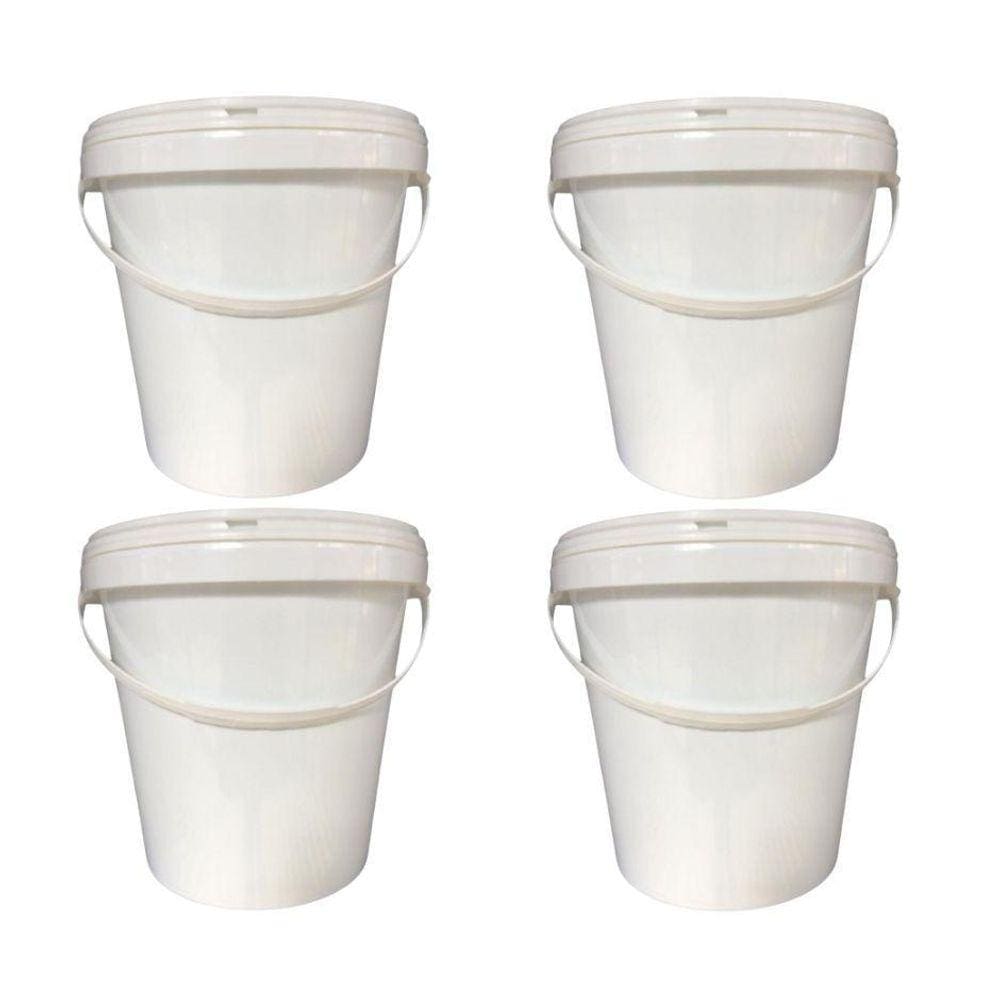 Balde Para Ordenhadeira 3.6L Com Tampa - 4 Pçs