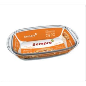 Forma Assadeiras De Vidro Forno Retangular 1,8Lts Marinex 03