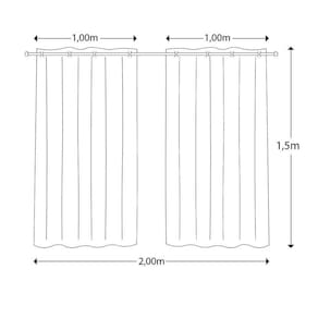 Cortina Charme Para Quarto 2.00 X 1,50 Estampada