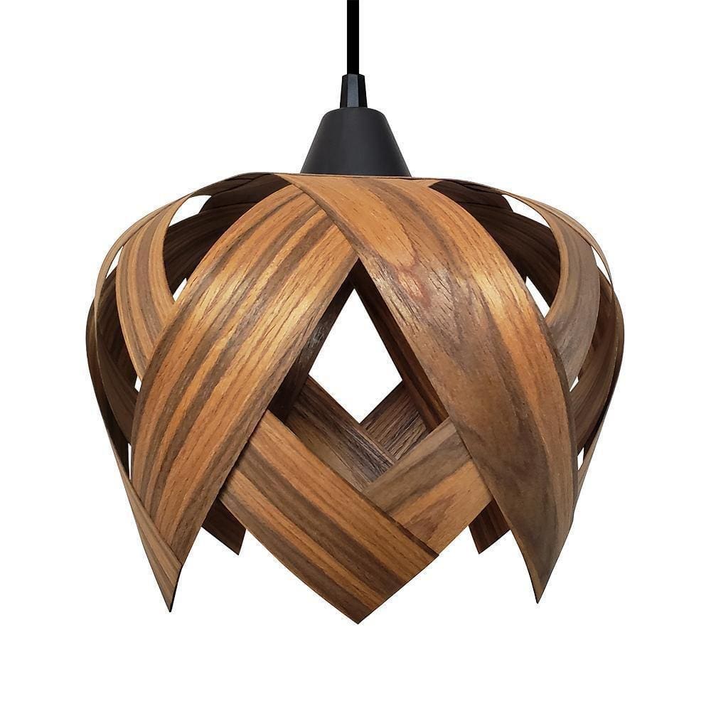 Luminária Pendente Lúpulo P Madeira Bivolt E27 Cor Pau Ferro