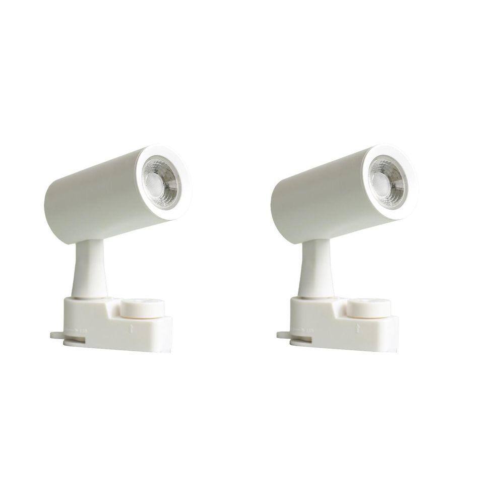 Kit 02 Spot Led Trilho 6W 4000K Luz:Branco Neutro Cor:Branco