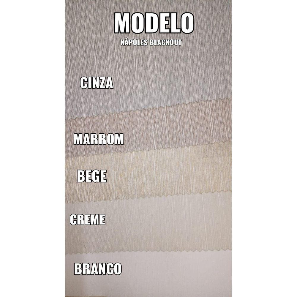 Persiana Romana Bk  Linho Mesclado  - 1,70Mx1,70M - Branco