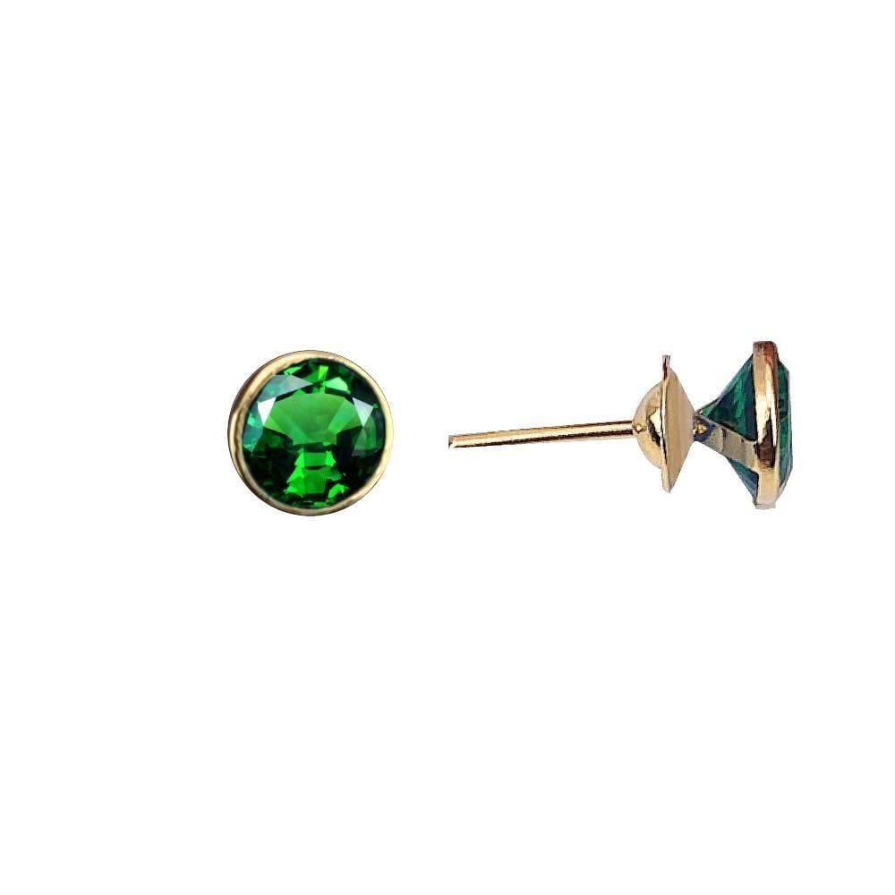 Brinco Com Zircônia 6Mm Em Ouro 18K