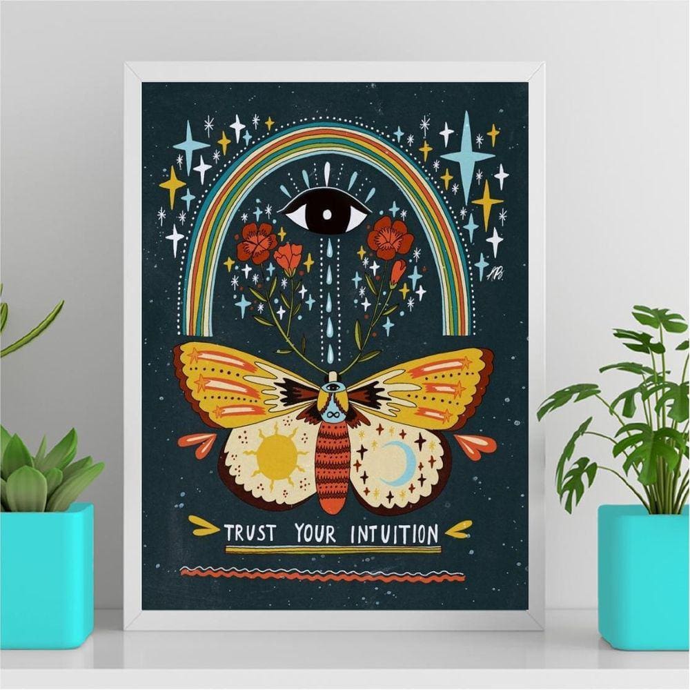 Quadro Trust Your Intuition 45X34Cm - Com Vidro