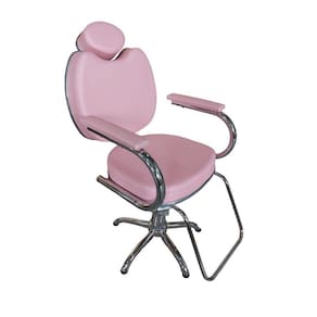 Cadeira Para Salão Cabeleireiro Fixa Hidráulica Rosa Bebê