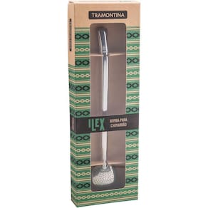 Bomba De Chimarrão Tramontina Aço Inox Ilex Sem Rosca 23Cm