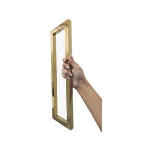 Puxador Duplo Inox Dourado Porta Abrir, Correr E Pivotante